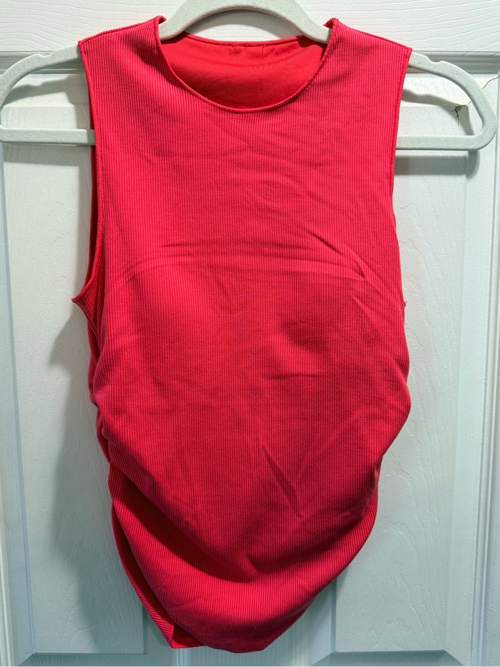 Alo Yoga Ribbed En Pointe Tank Candy Red Size Small